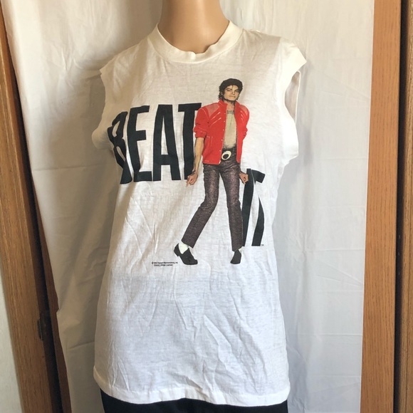 Vintage Tops - Authentic Vintage 1984 Michael Jackson graphic tee